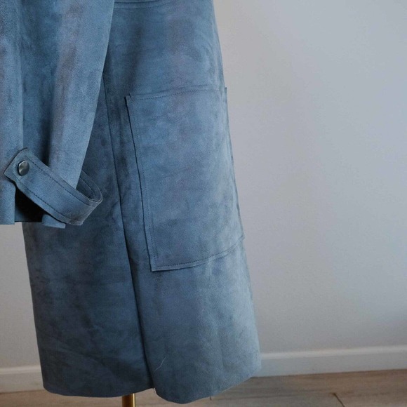 Philosophy Womens Size S Brown Faux Suede Duster Style Coat Duster Boho Hippie - Picture 3 of 11